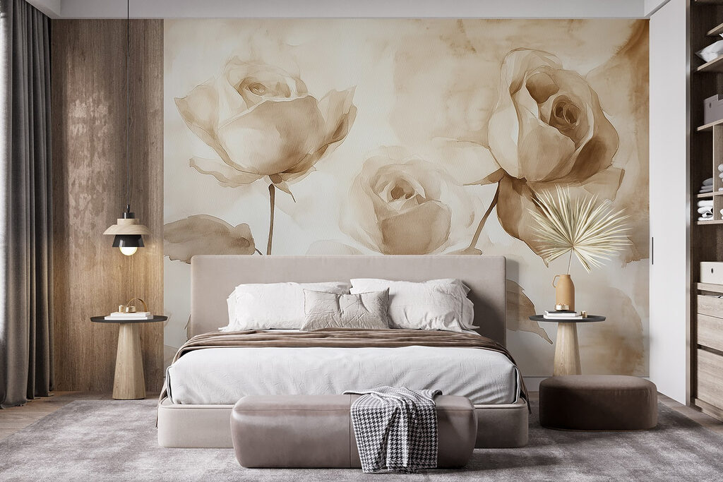 Bouquet de roses pâles — intérieur 2
