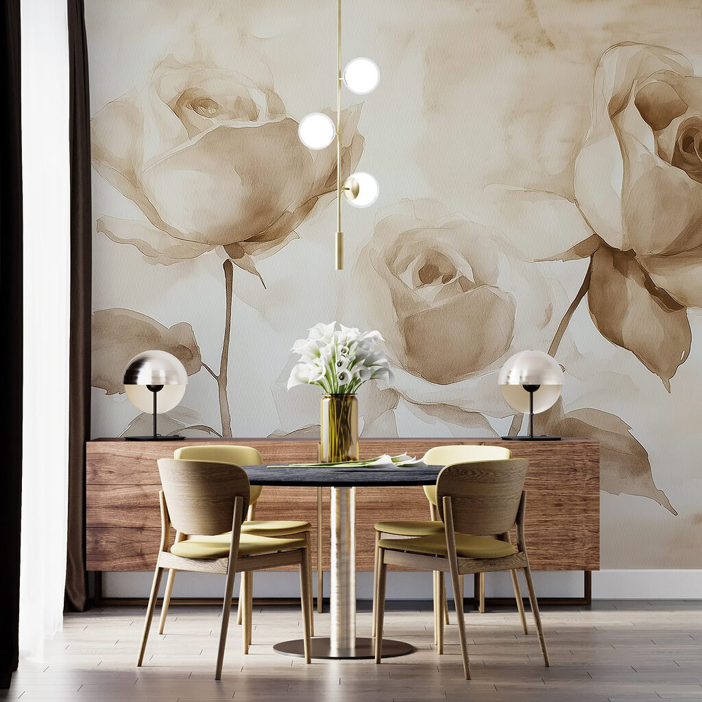 Bouquet de roses pâles — intérieur 3