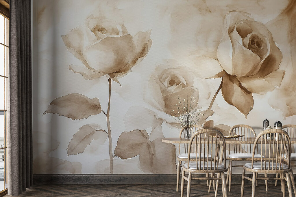 Bouquet de roses pâles — intérieur 4