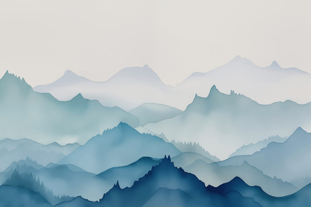 Montagnes en strates — motif complet
