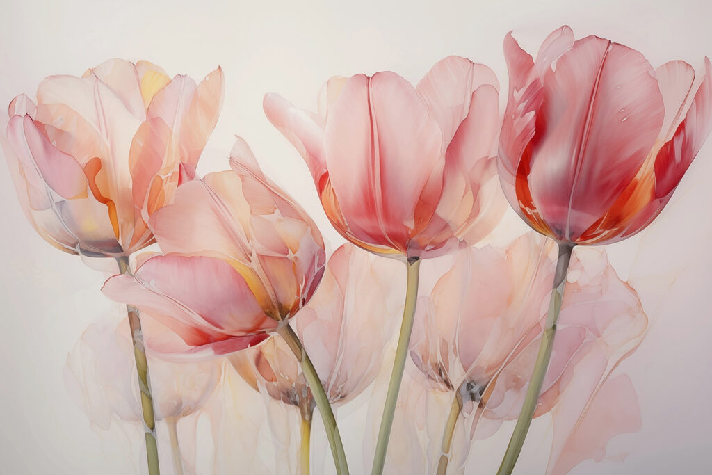Tulipes roses — motif complet