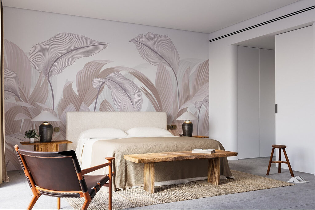 Feuilles qui s’enroulent dans un intérieur