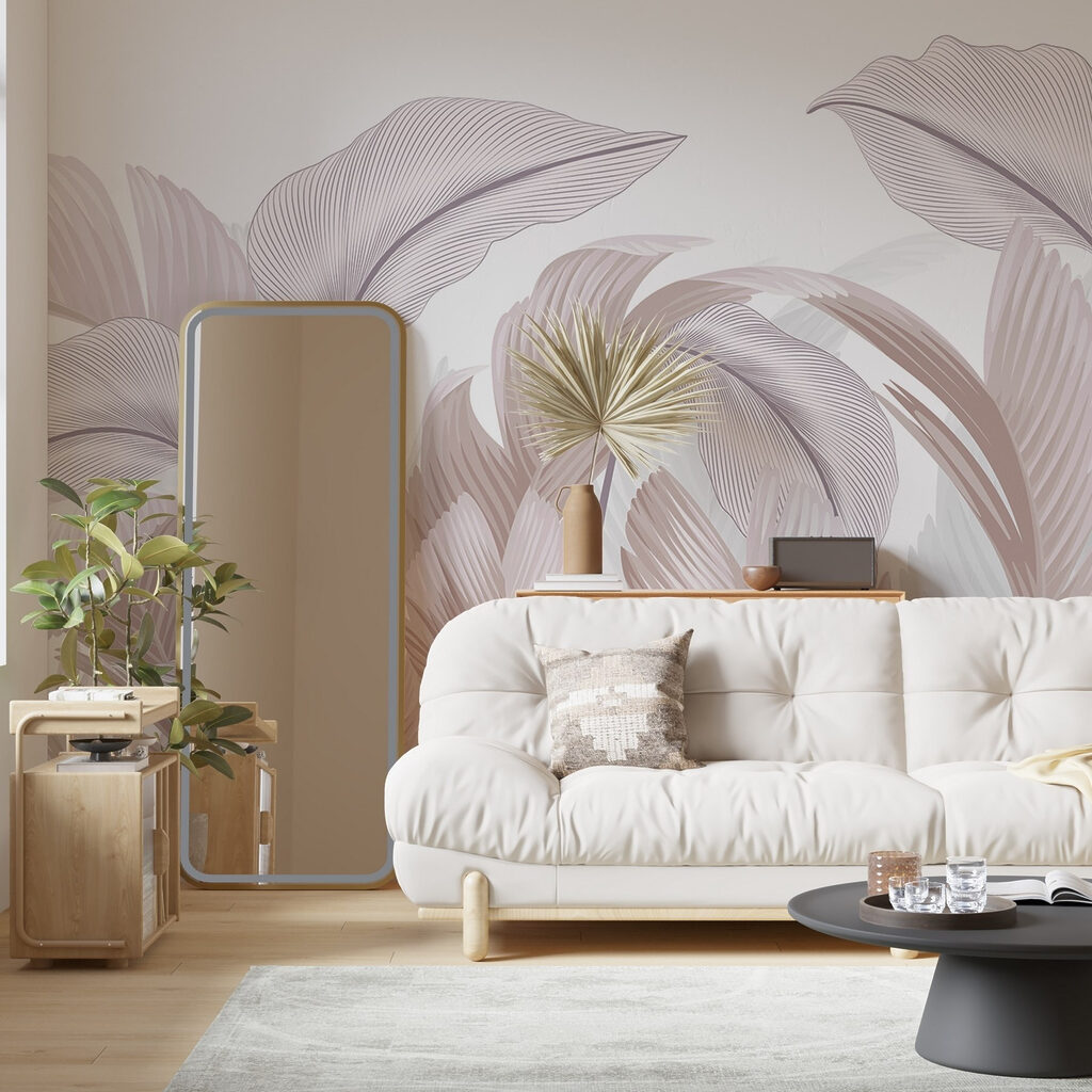 Feuilles qui s’enroulent dans un intérieur