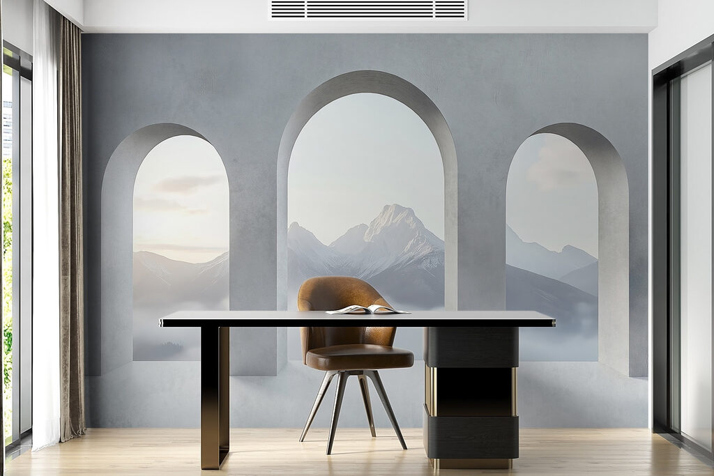 Arcades face aux sommets — intérieur 4