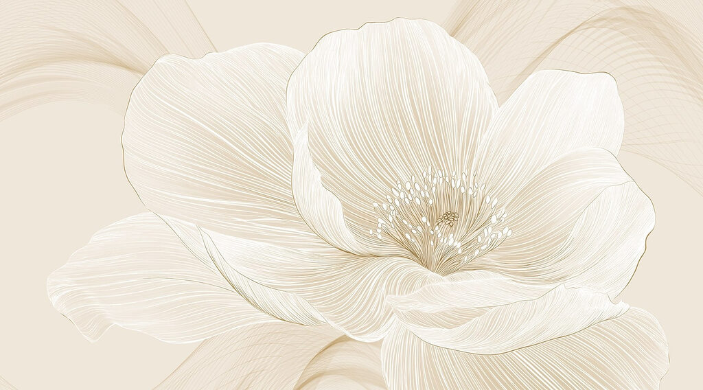 Fleur aux lignes fines — motif complet