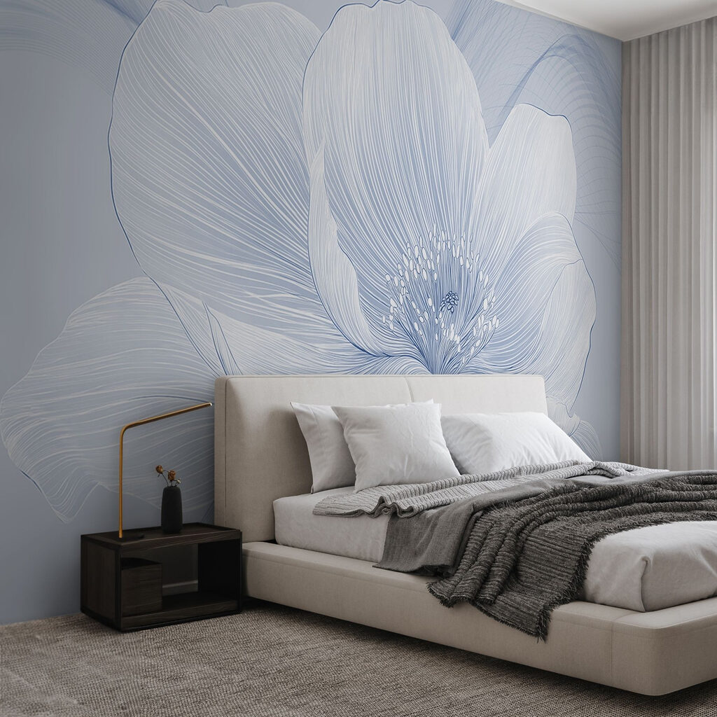 Fleur aux lignes fines dans un intérieur