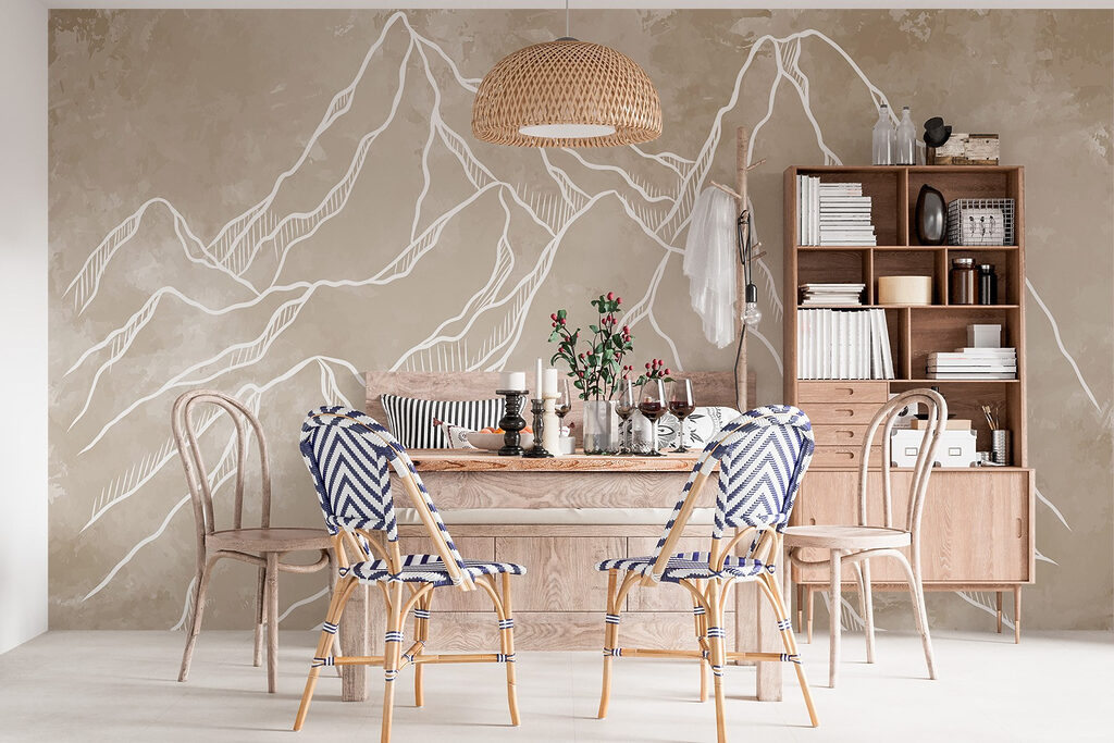 Montagnes au trait — intérieur 2
