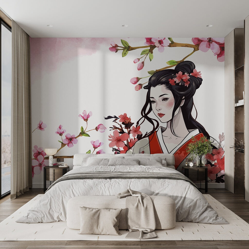 Kimono et rameaux fleuris — intérieur 1