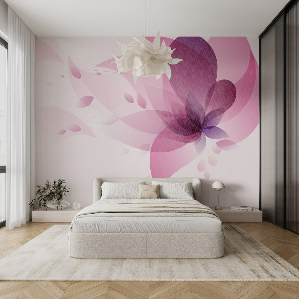 Fleur rose et violette — intérieur 1