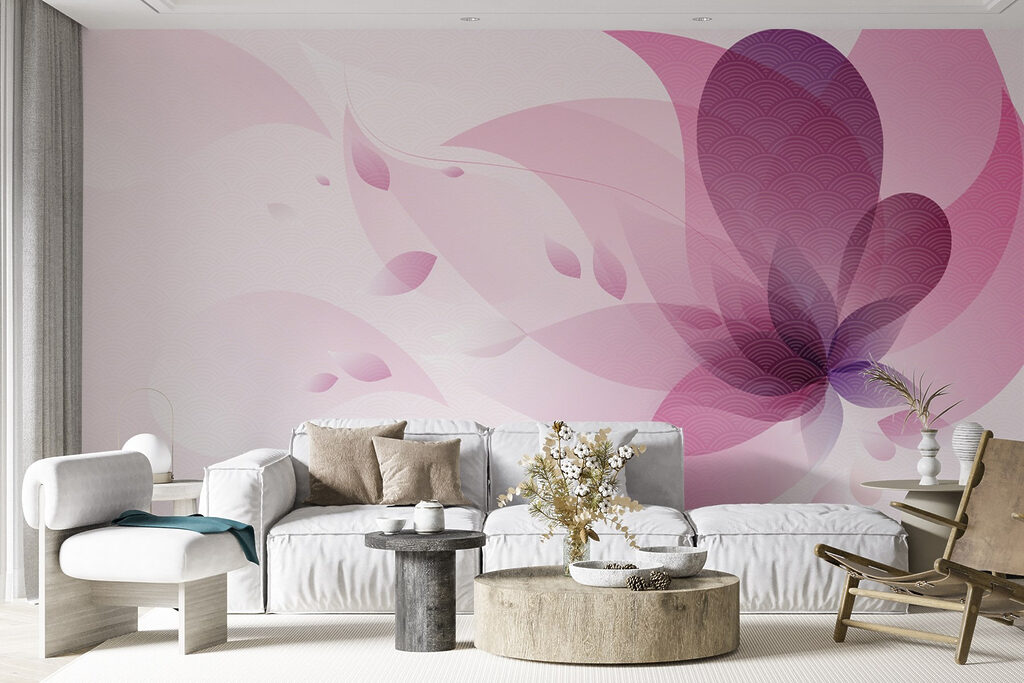 Fleur rose et violette — intérieur 2