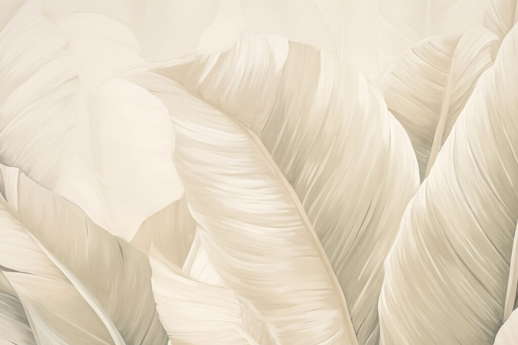 Grandes feuilles douces — motif complet