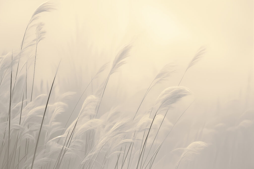 Herbes dans la brume — motif complet