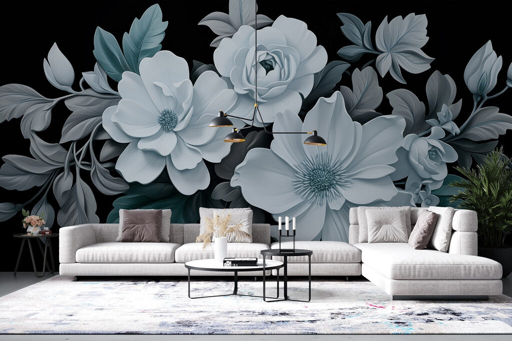 Bouquet en contraste dans un intérieur