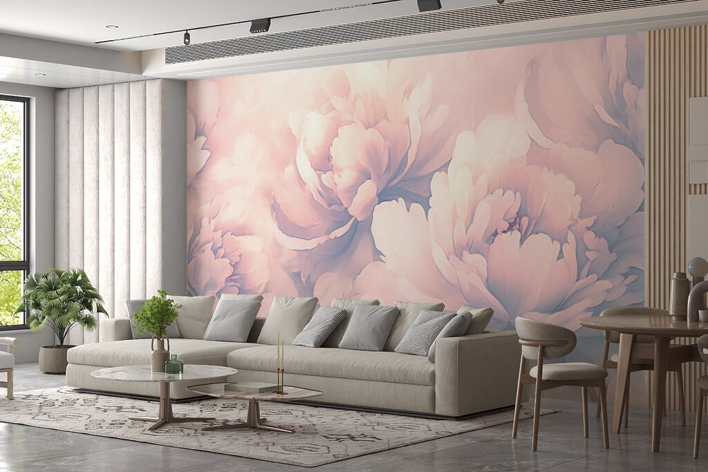 Fleurs à l’aube brumeuse dans un intérieur