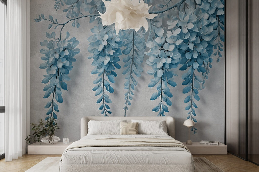 Grappes de fleurs suspendues — intérieur 1