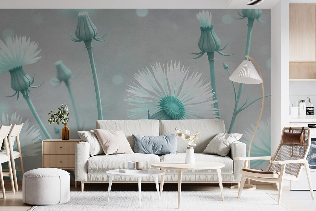 Fleurs duveteuses dans un intérieur