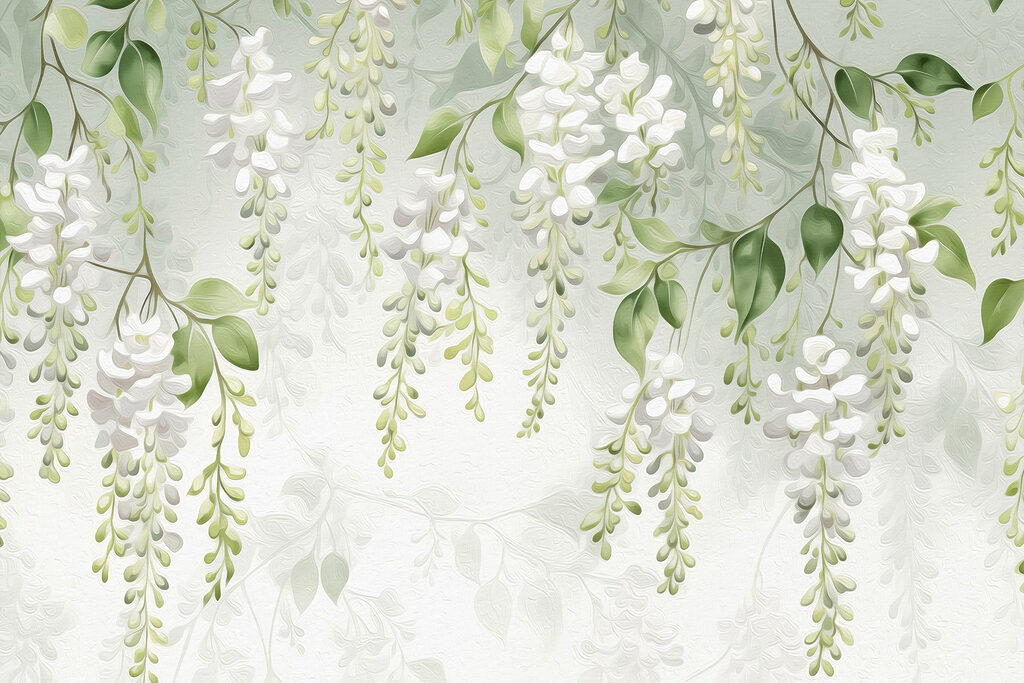 Rideau de fleurs — motif complet