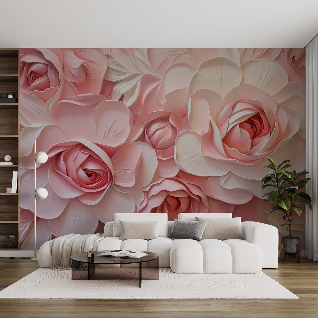 Roses aux pétales serrés dans un intérieur