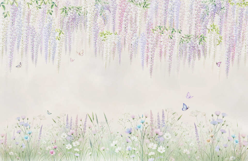 Bordure de prairie fleurie — motif complet