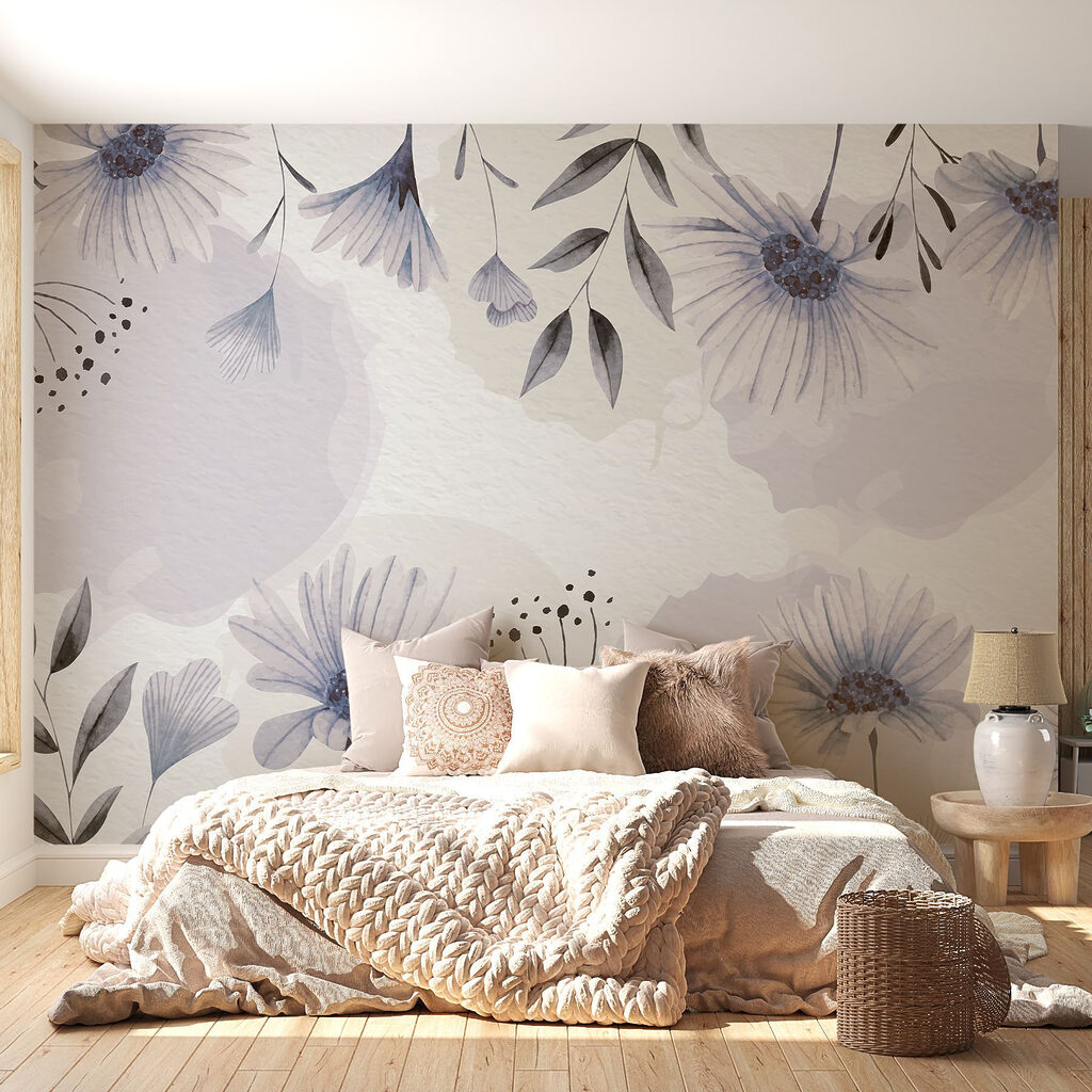 Fleurs tout autour dans un intérieur
