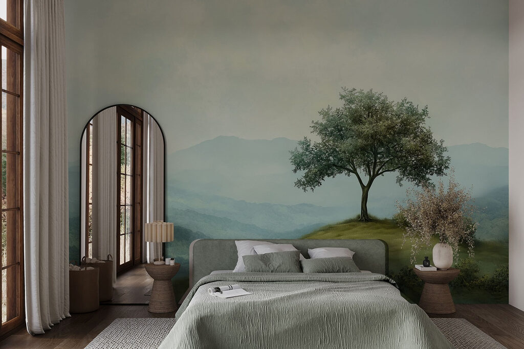 Arbre sur la colline — intérieur 1