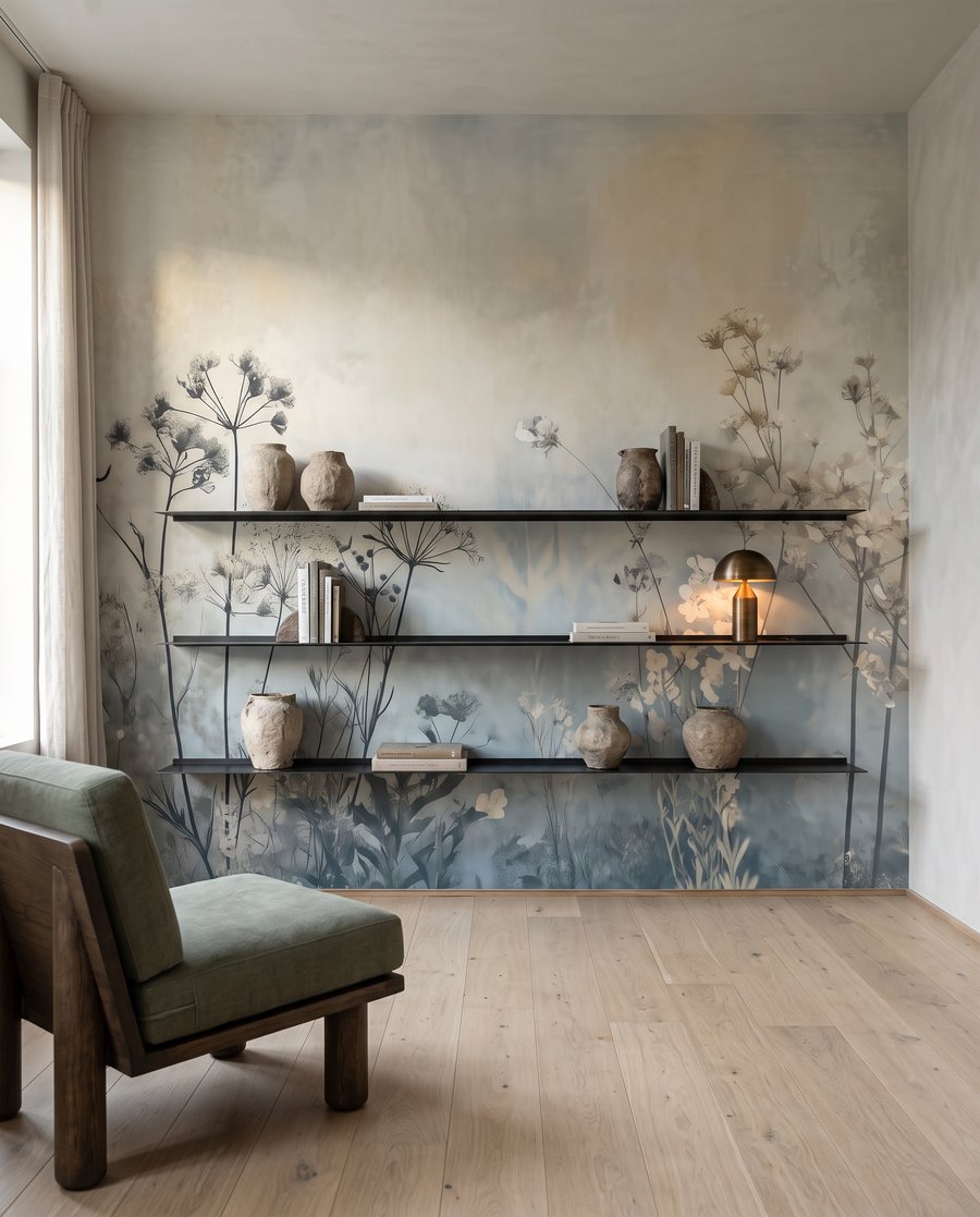 Fleurs sauvages du soir dans un intérieur