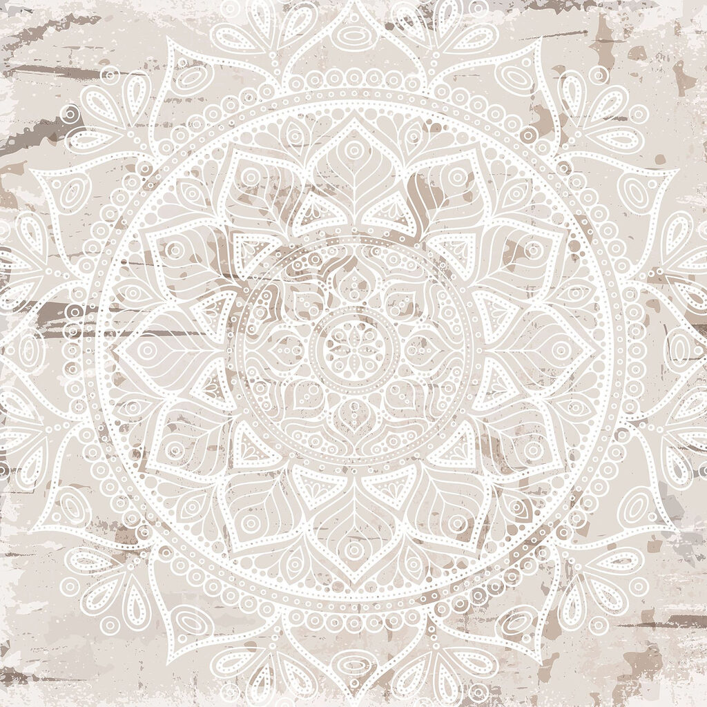 Mandala blanc — motif complet