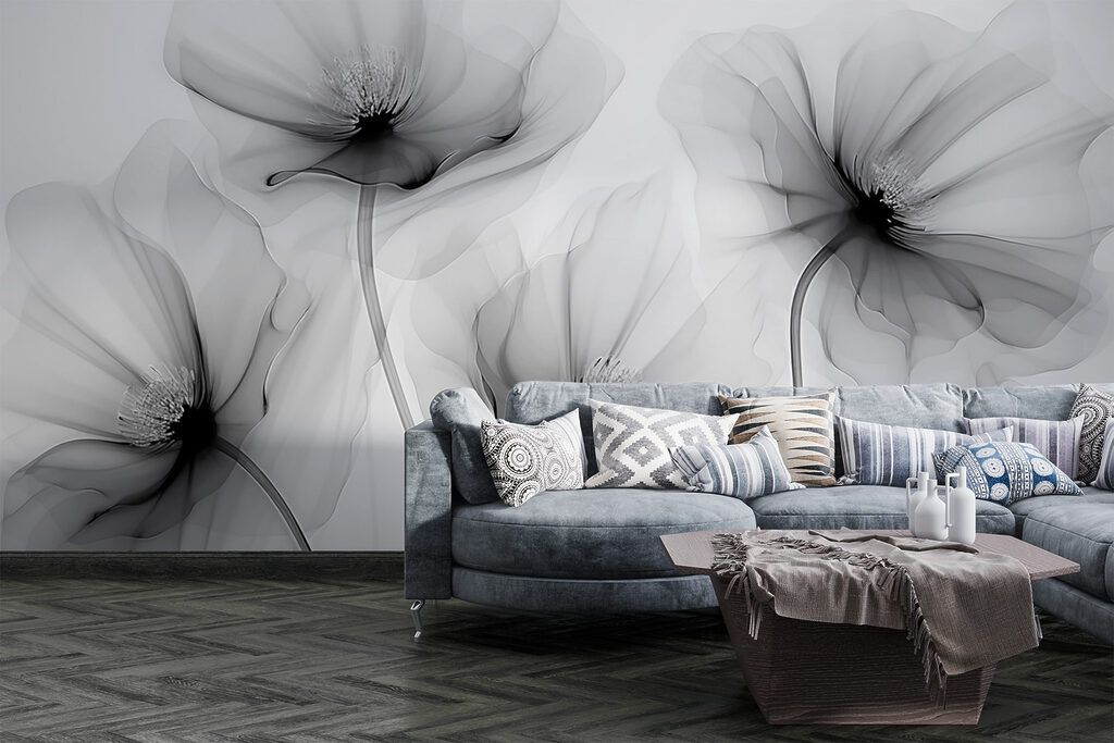 Fleurs aux cœurs profonds dans un intérieur
