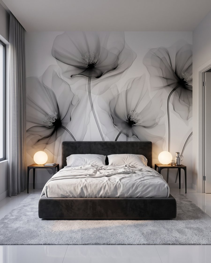Fleurs aux cœurs profonds dans un intérieur