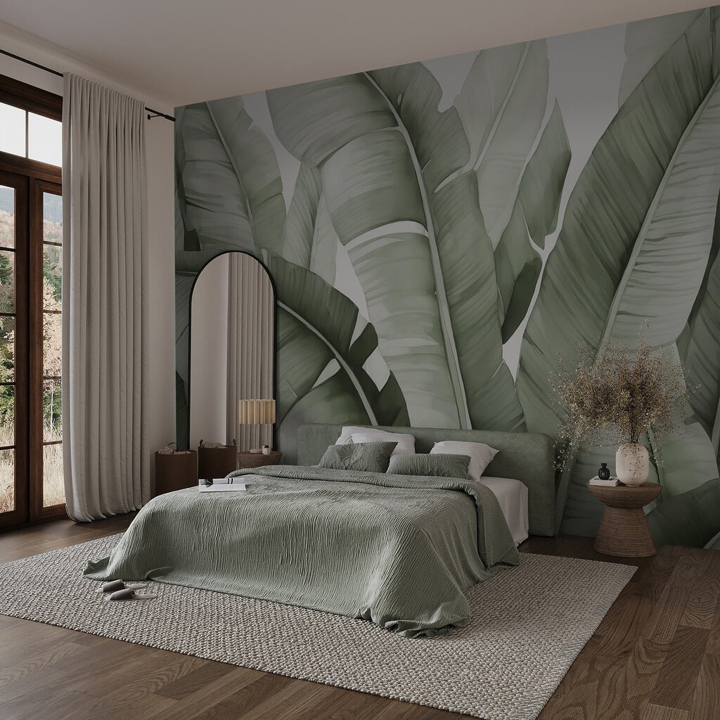 Feuillage en gros plan dans un intérieur