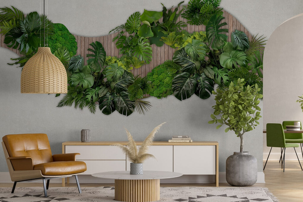 Îlot de verdure dans un intérieur