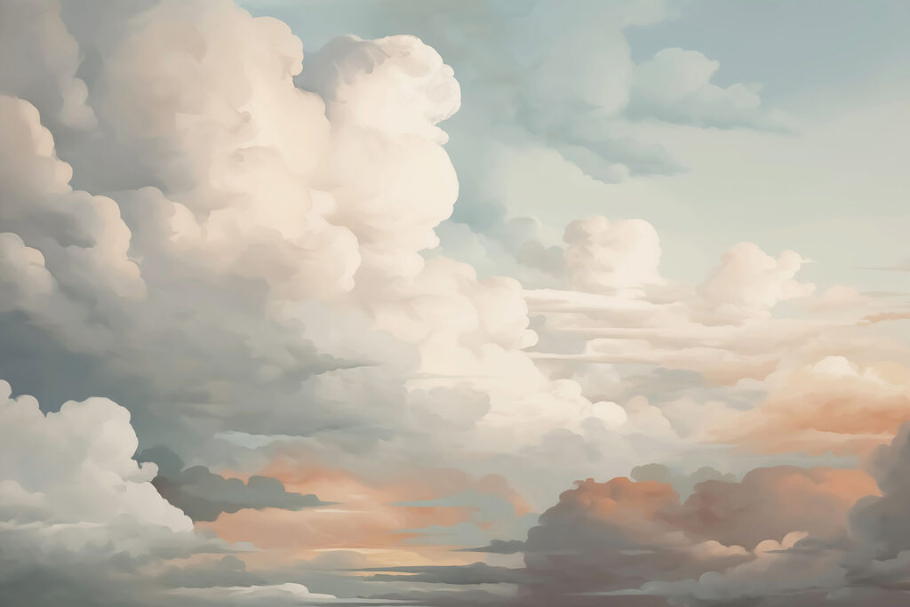 Ciel nuageux — motif complet