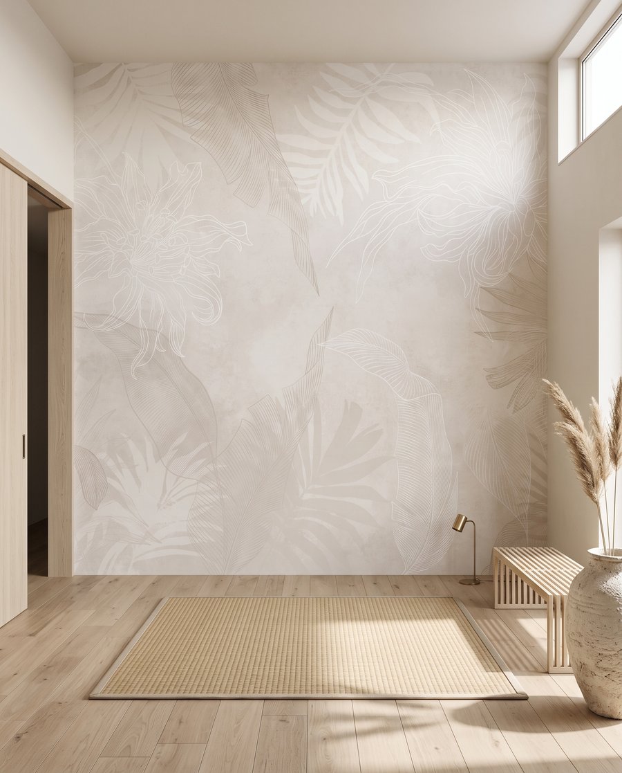 Feuilles tropicales estompées — intérieur 5