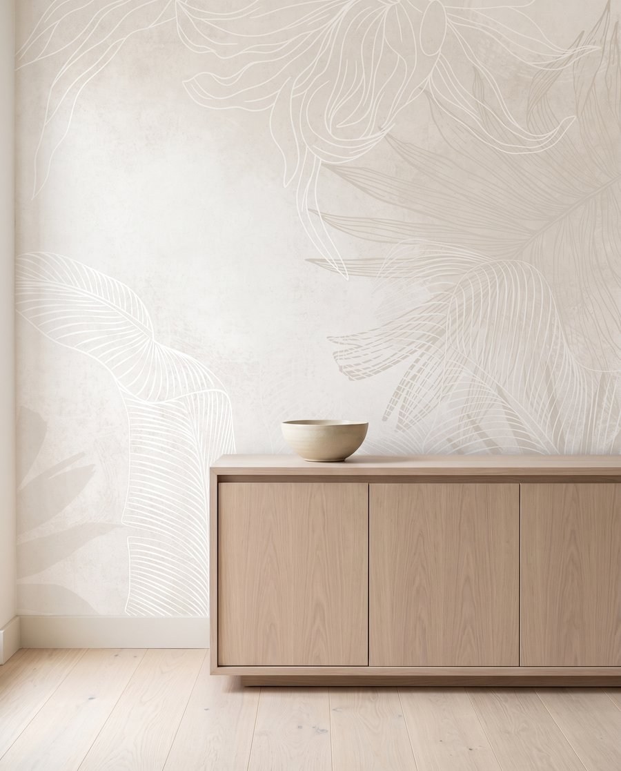 Feuilles tropicales estompées — intérieur 7