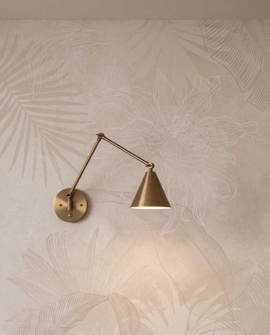 Feuilles tropicales estompées — détail