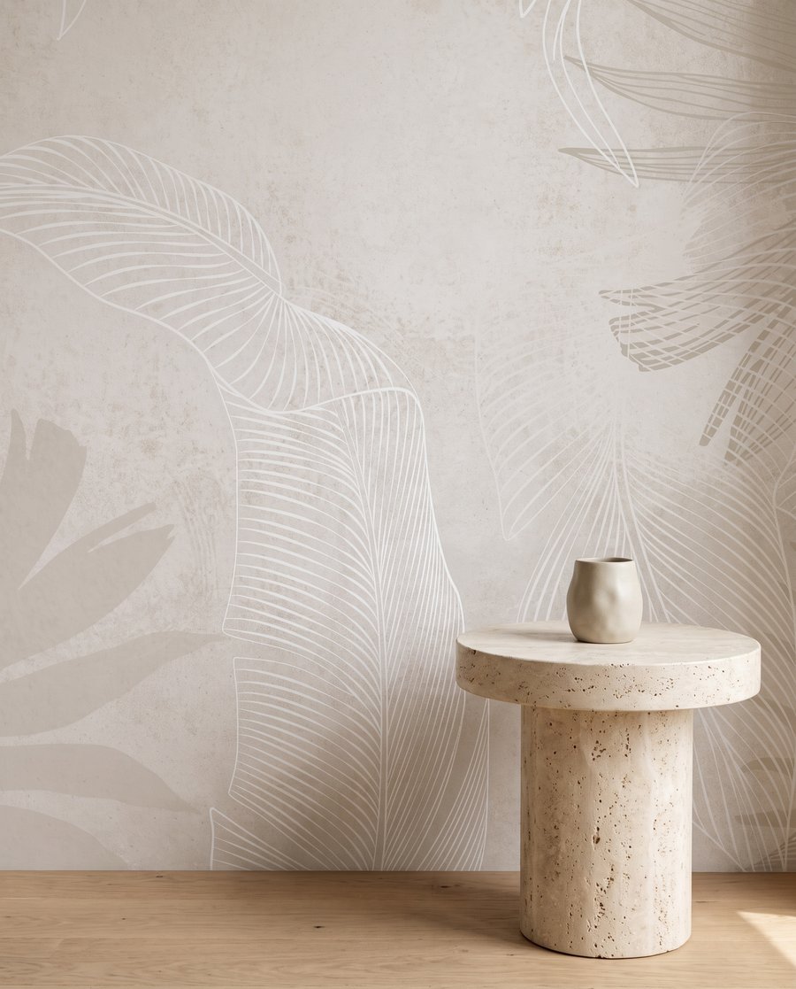 Feuilles tropicales estompées — intérieur 5