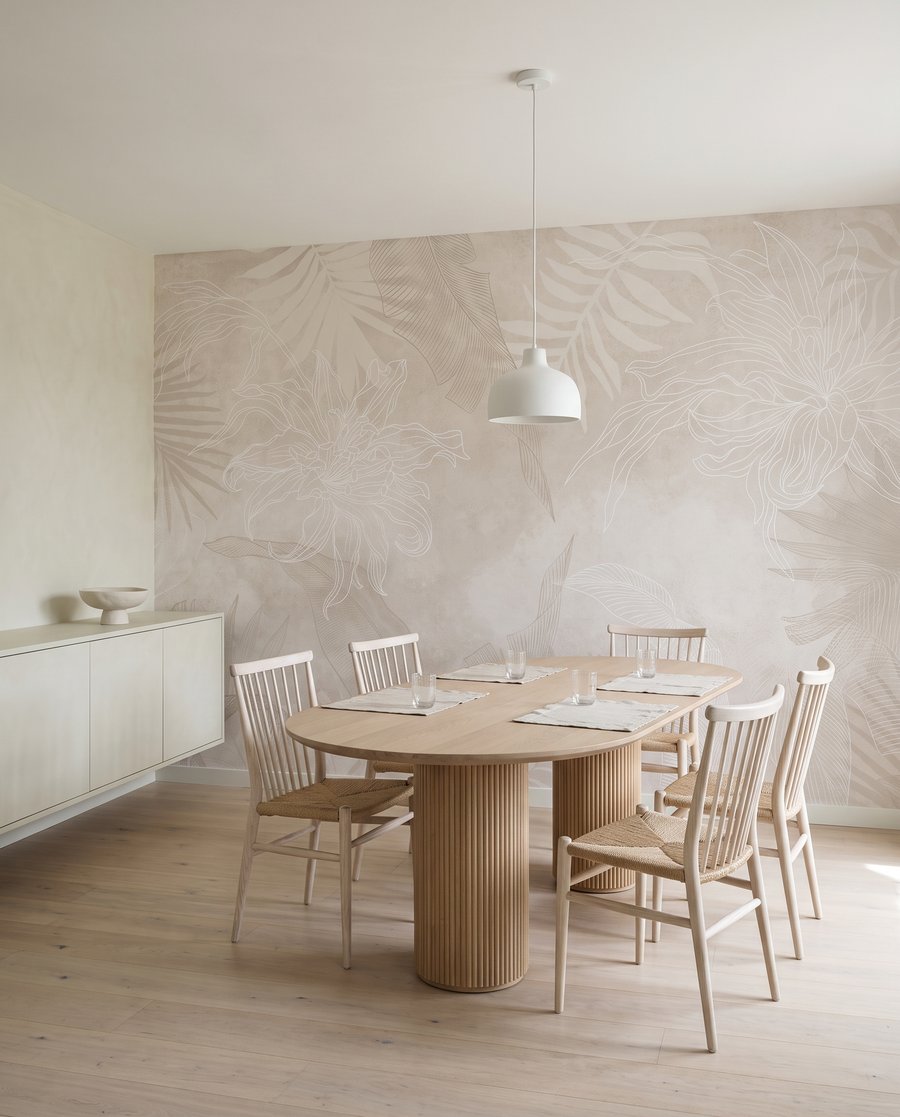 Feuilles tropicales estompées — intérieur 7