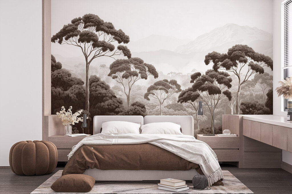 Cimes de la forêt dans un intérieur