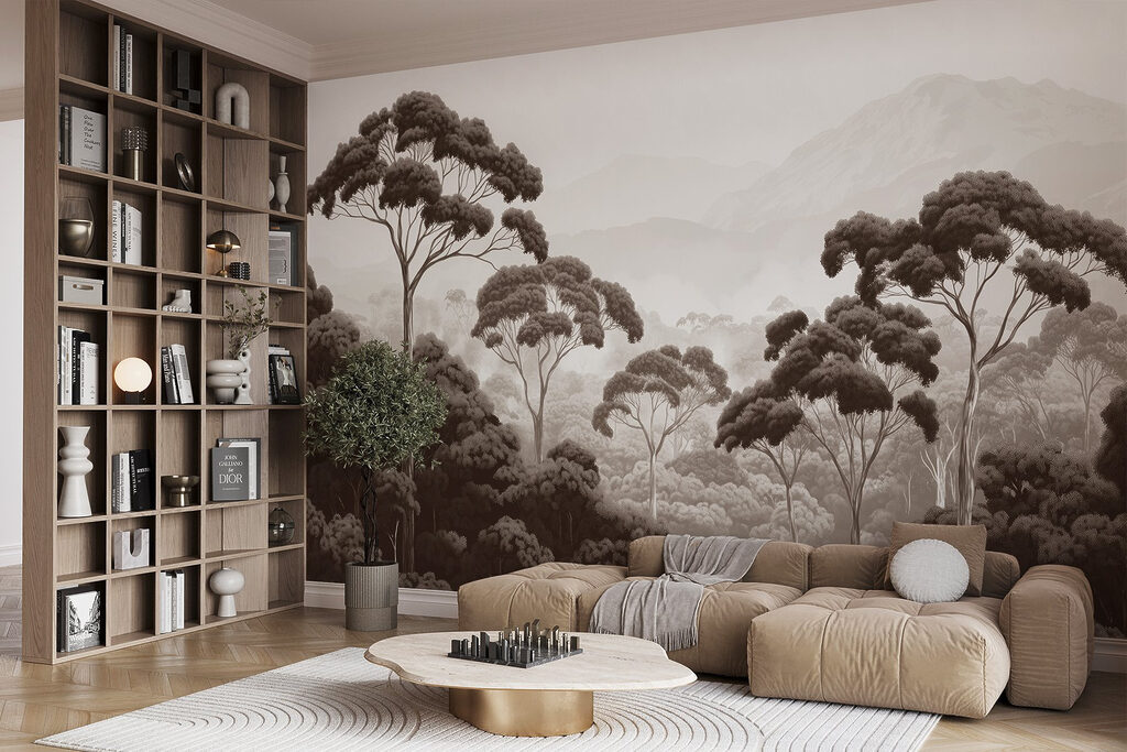 Cimes de la forêt dans un intérieur