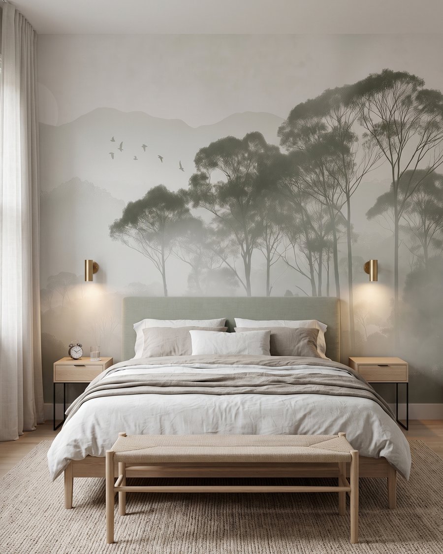 Brume sur la colline dans un intérieur