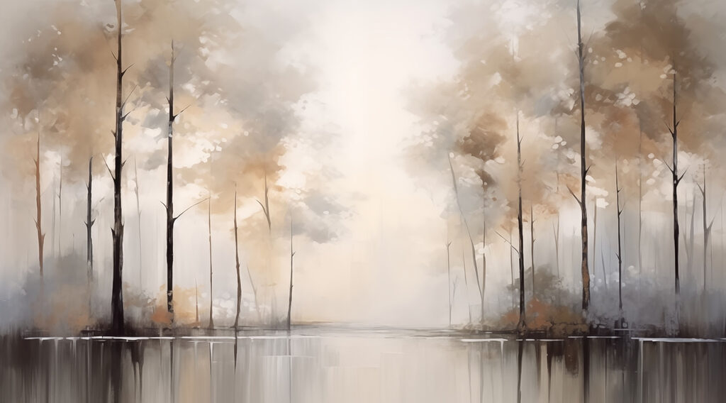Arbres élancés — motif complet