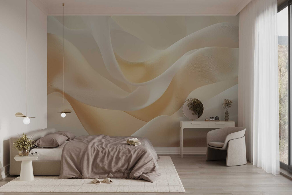 Drapé crème lumineux dans un intérieur