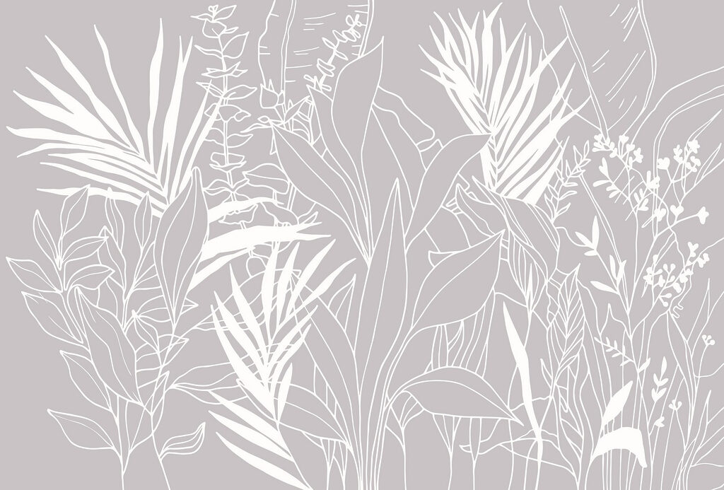 Branches tropicales à l’encre — motif complet