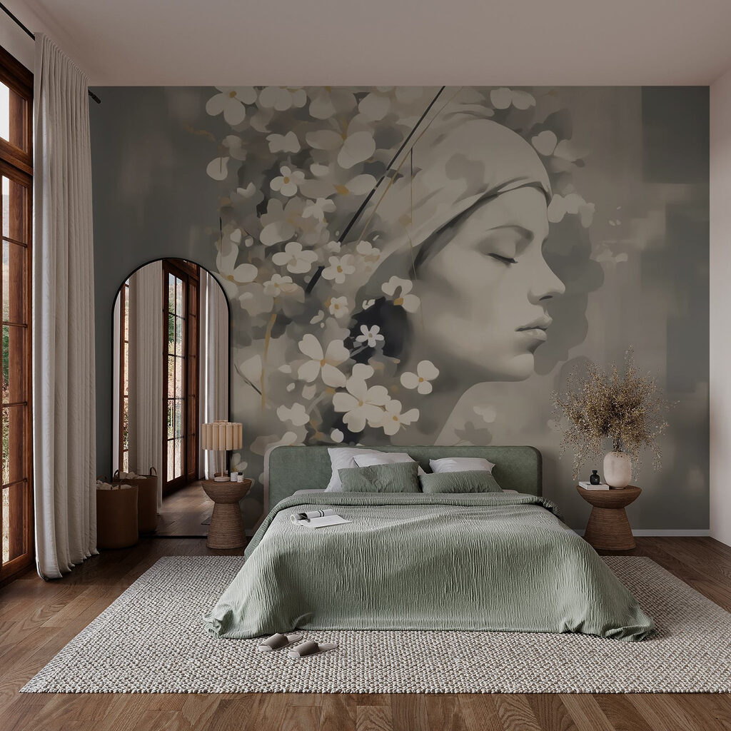 Profil parmi les fleurs — intérieur 1