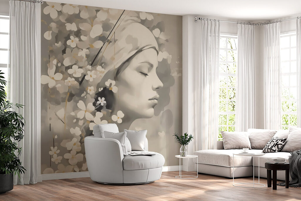 Profil parmi les fleurs — intérieur 2