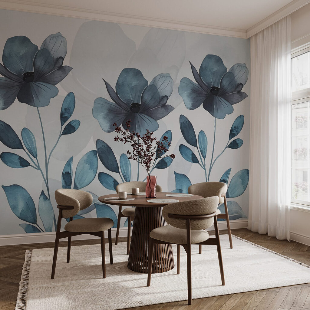 Fleurs et feuilles ovales — intérieur 2