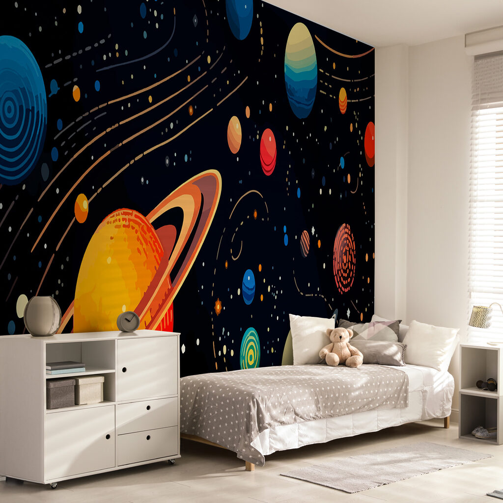 Planètes et étoiles colorées — intérieur 3