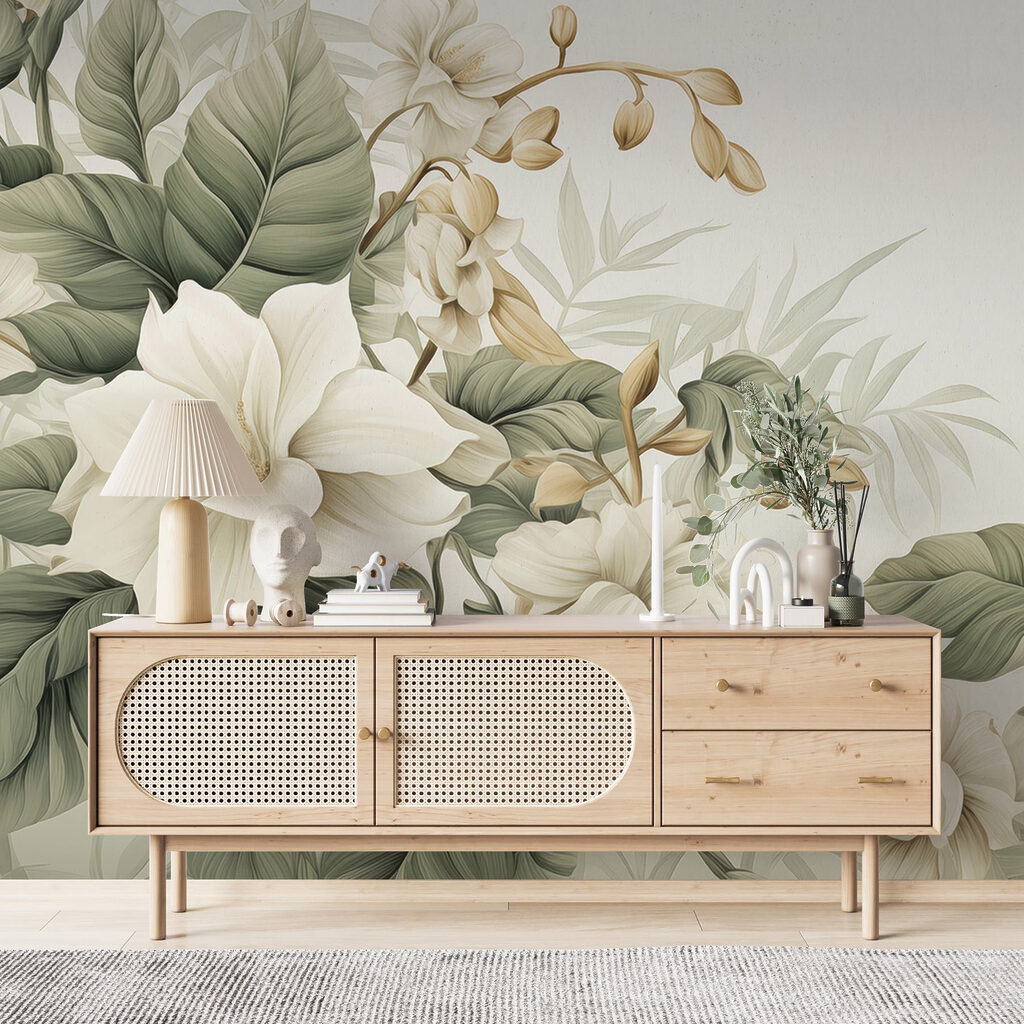 Colibri et fleurs crème — intérieur 2