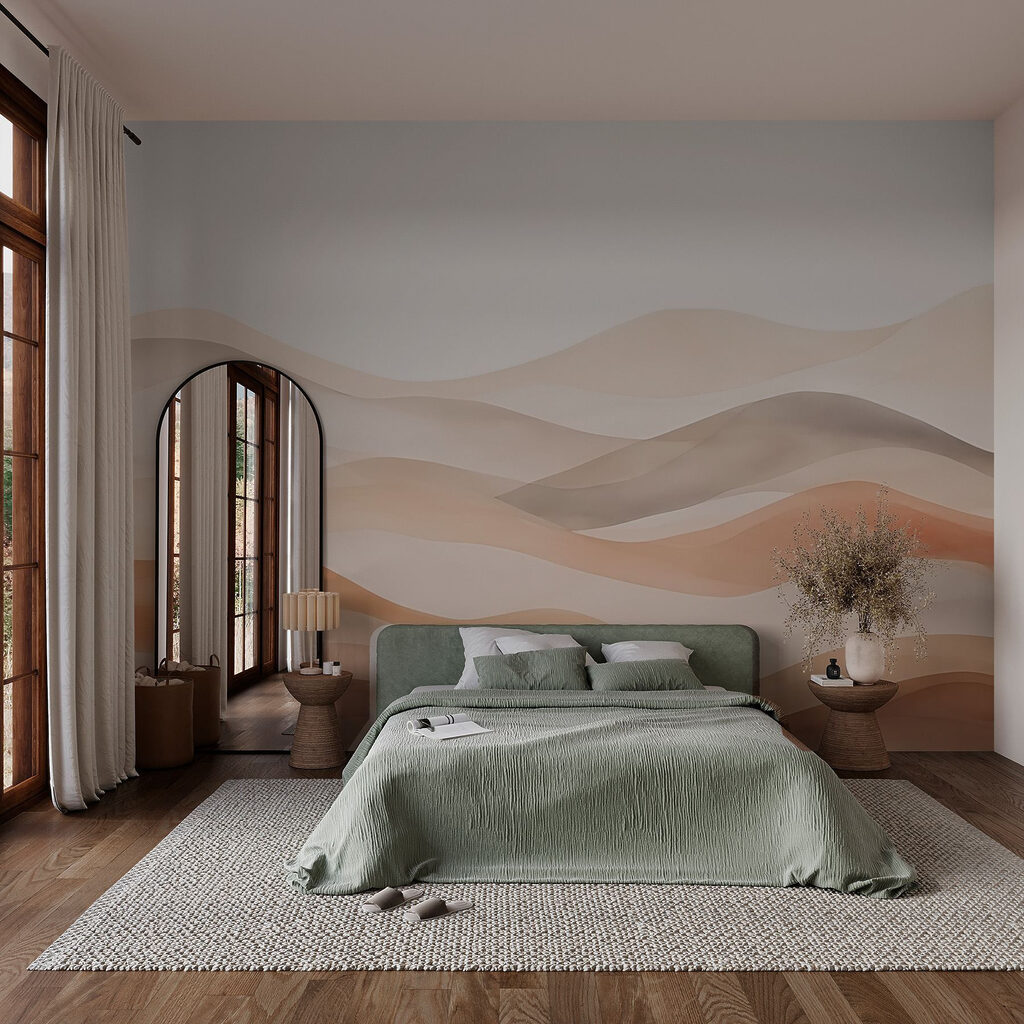 Ondulations brunes et blanches — intérieur 1