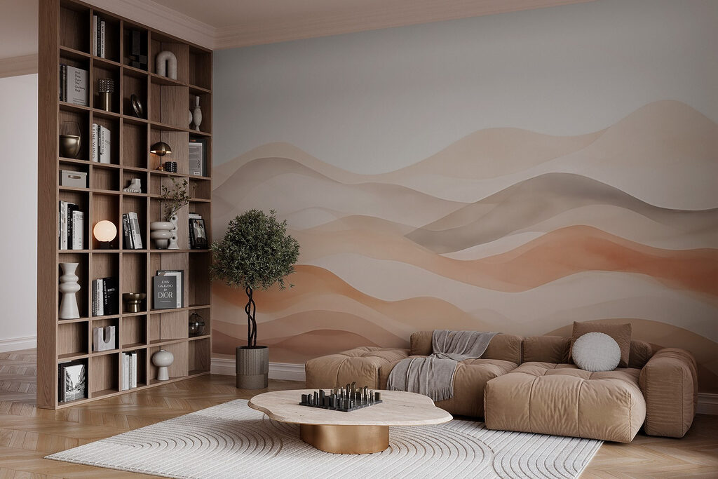 Ondulations brunes et blanches — intérieur 2